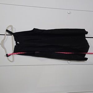 Black Linen Midi Dress